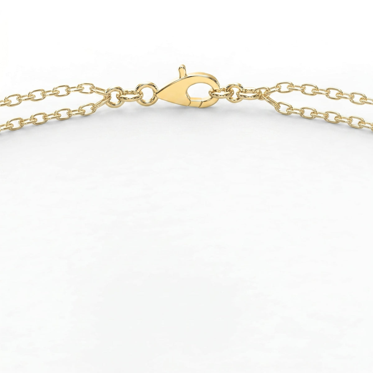Emerald Cut Diamond Halo Double Chain Statement Design Bracelet, view 4
