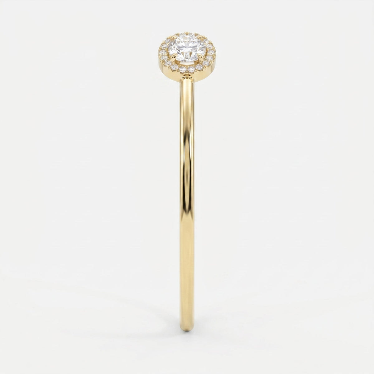 Elegant Open Cuff Bracelet with Round Halo Diamonds, view 6