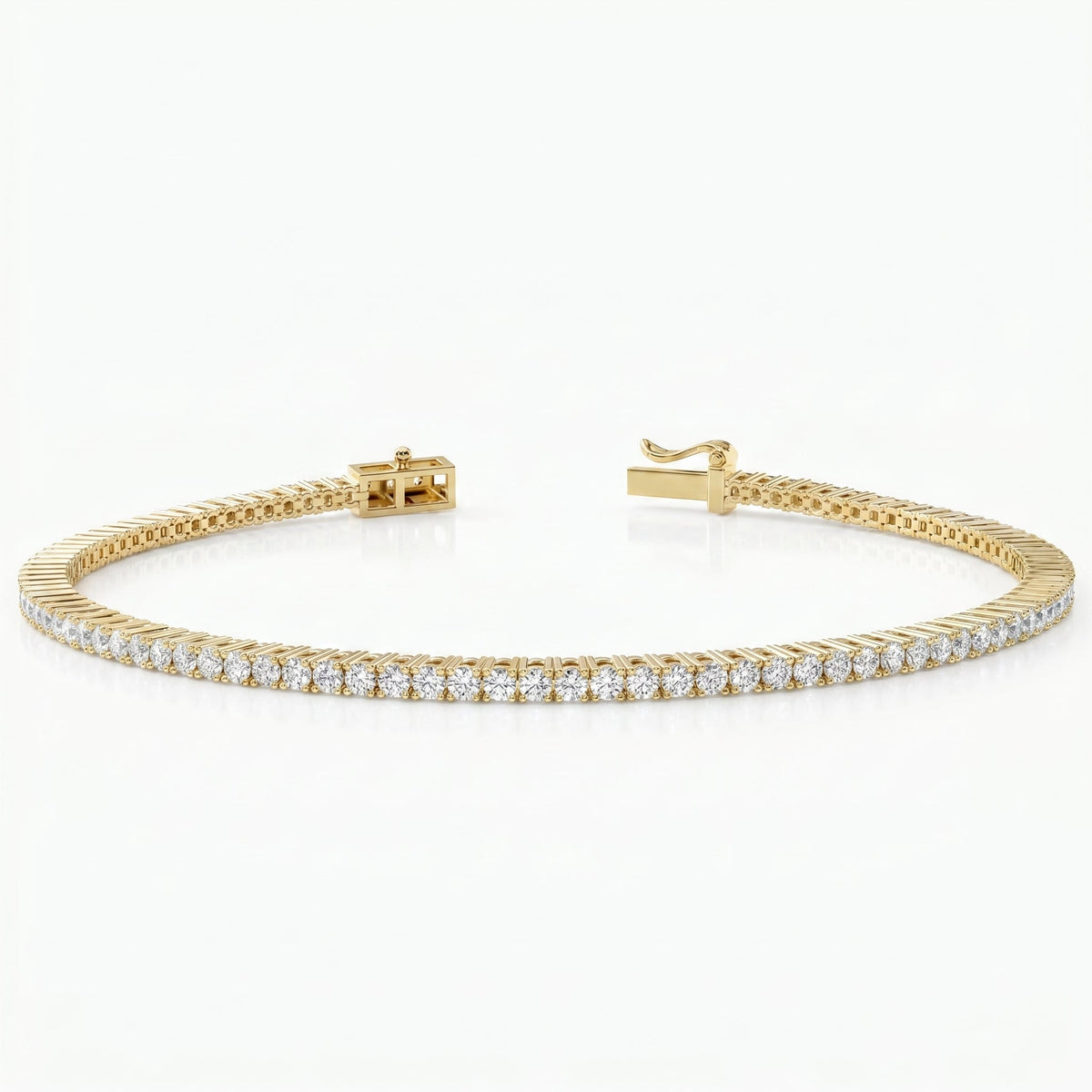 Timeless Round Brilliant Tennis Bracelets, view 5