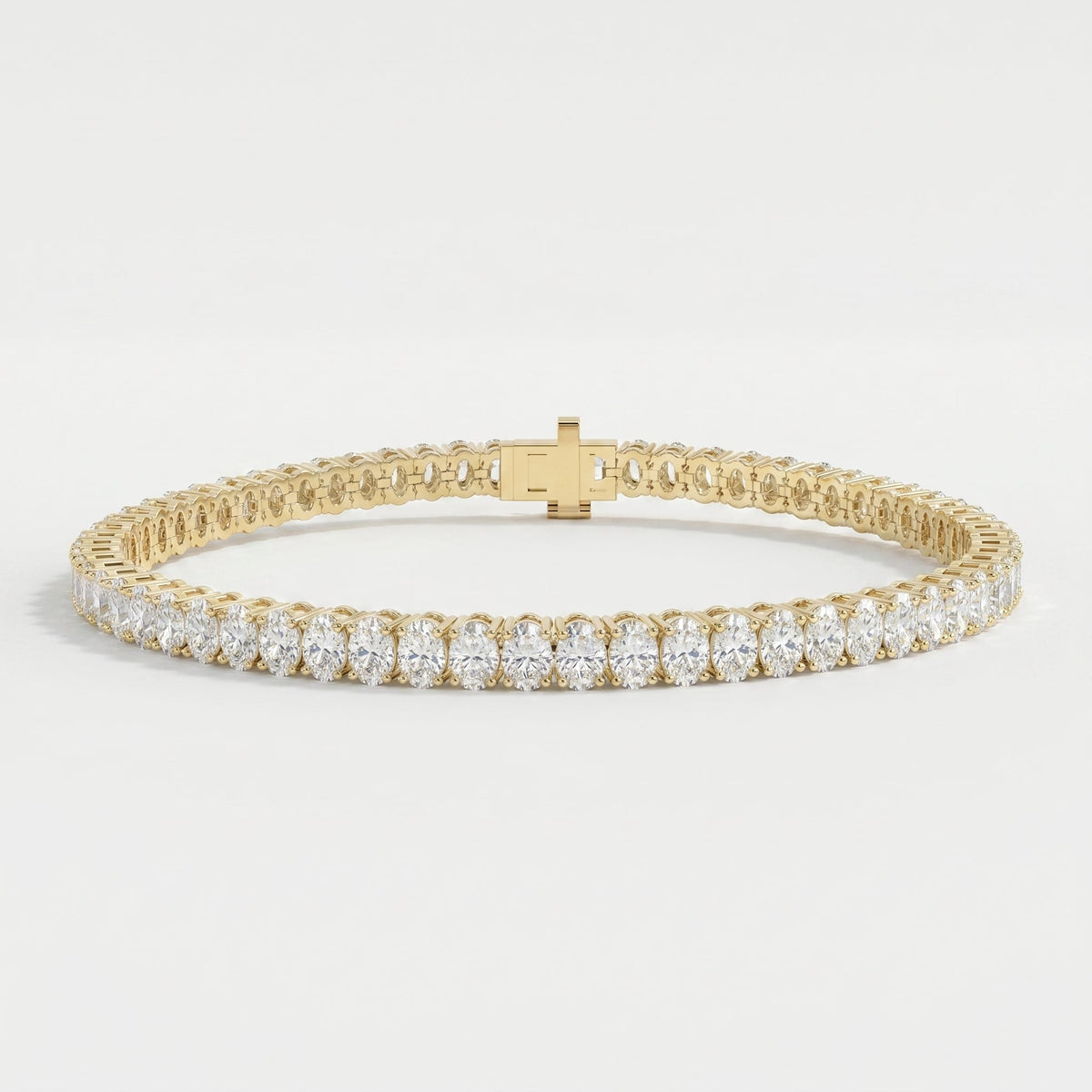 Oval Shape Diamond Tennis Bracelet, view 1