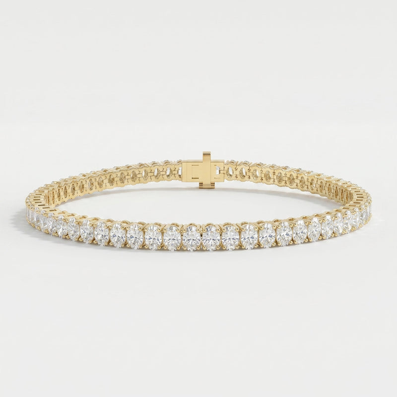 Oval Shape Diamond Tennis Bracelet, view 1