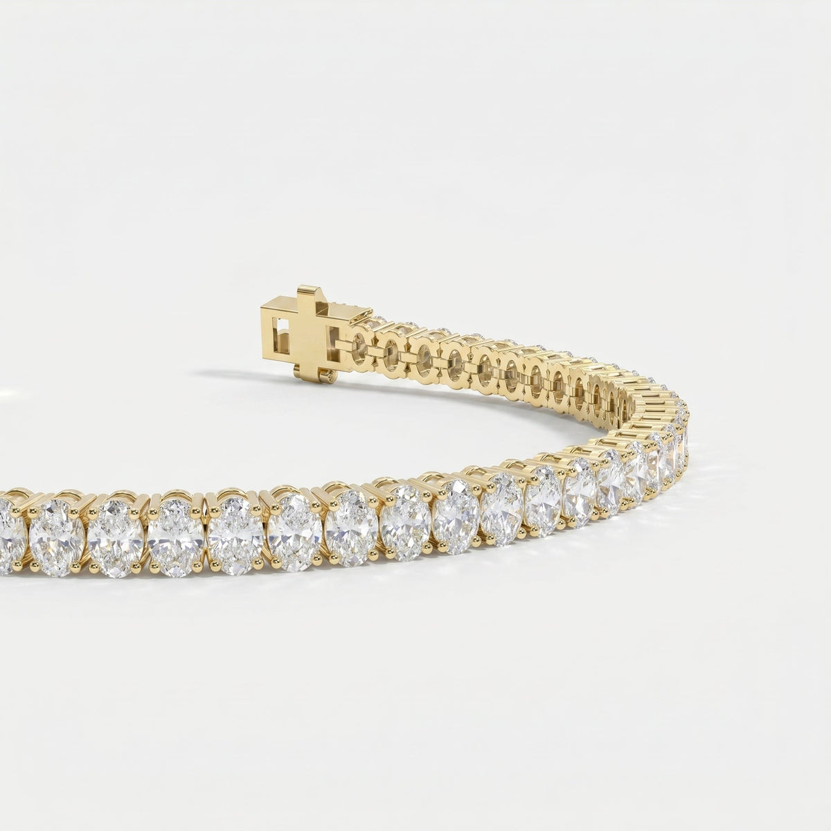 Oval Shape Diamond Tennis Bracelet, view 6