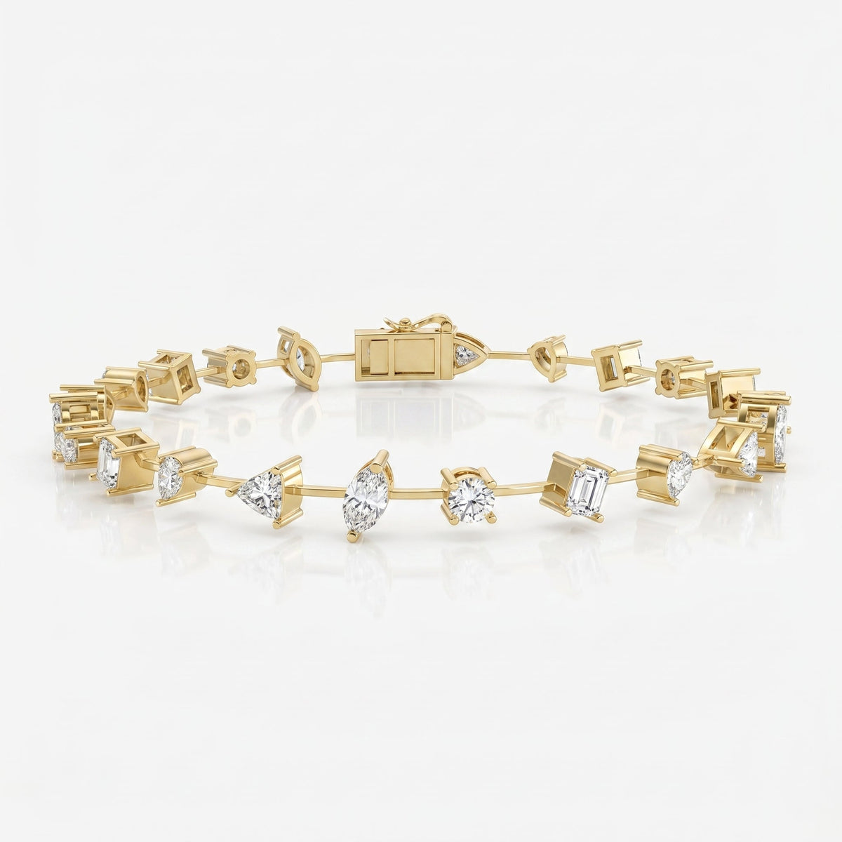 Luxury Multi-Shape Diamond Fashion Bracelet, view 1