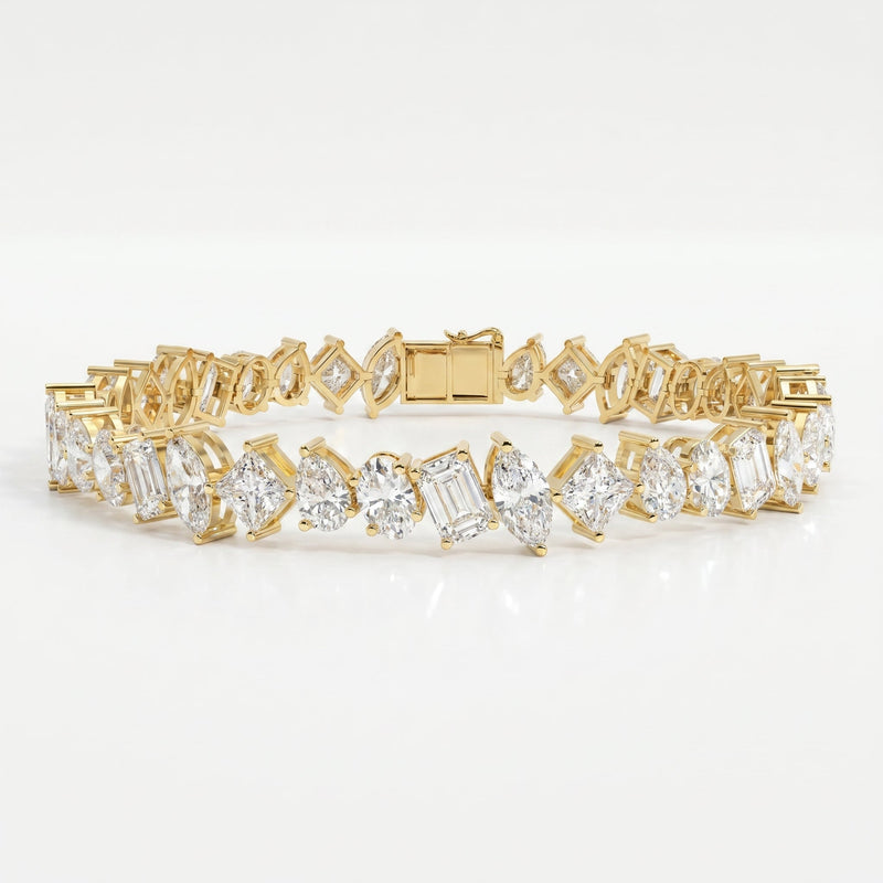 Multi-Shape Diamond Fashion Bracelet, view 1