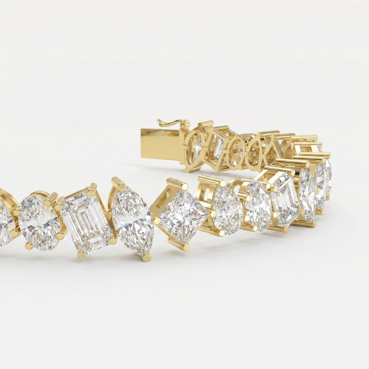 Multi-Shape Diamond Fashion Bracelet, view 5