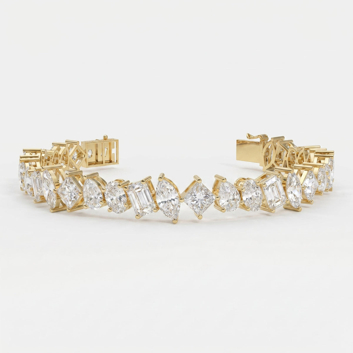 Multi-Shape Diamond Fashion Bracelet, view 6