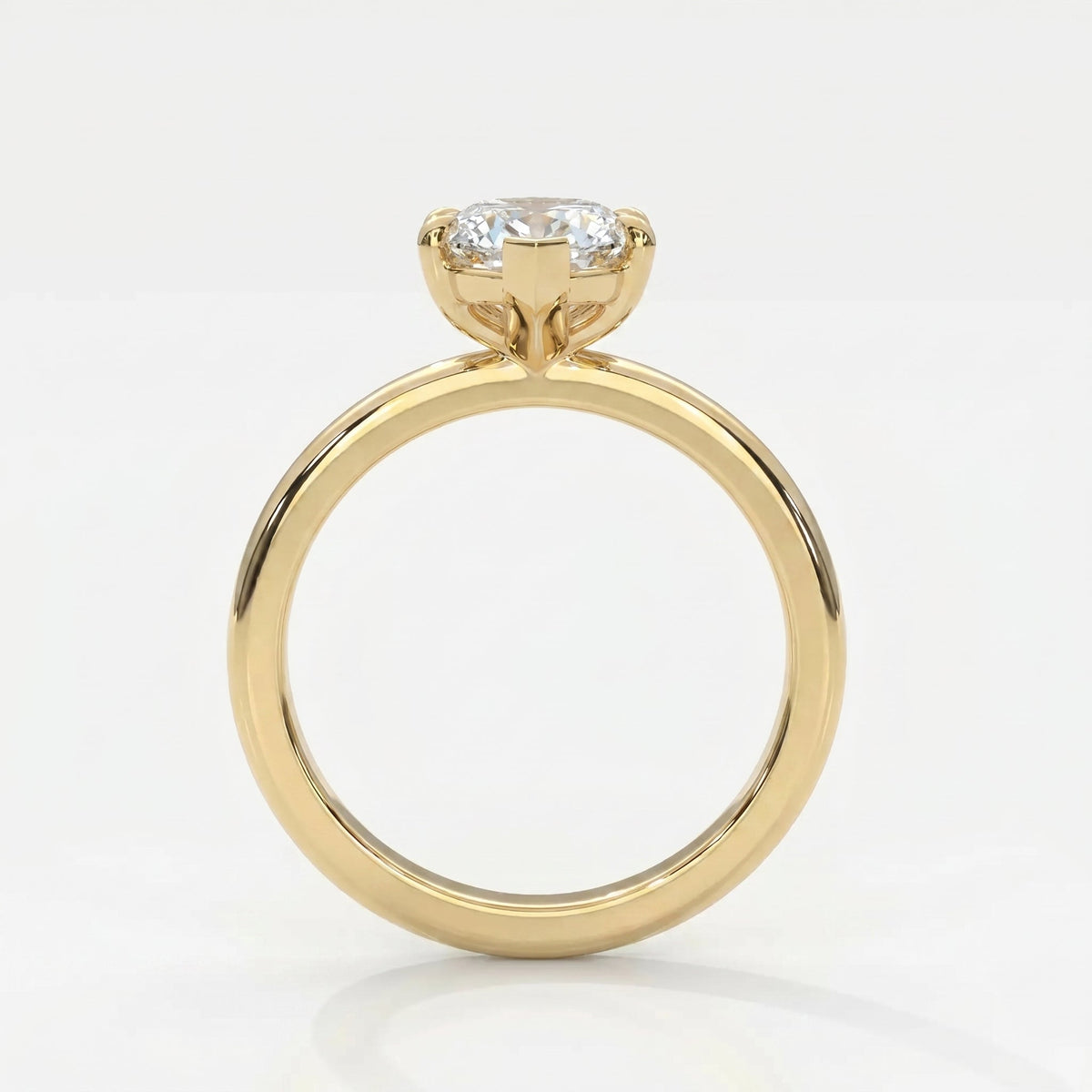 Marquise-cut solitaire engagement ring, view 4