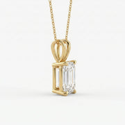 Emerald Cut Diamond Pendant Necklace, view 5