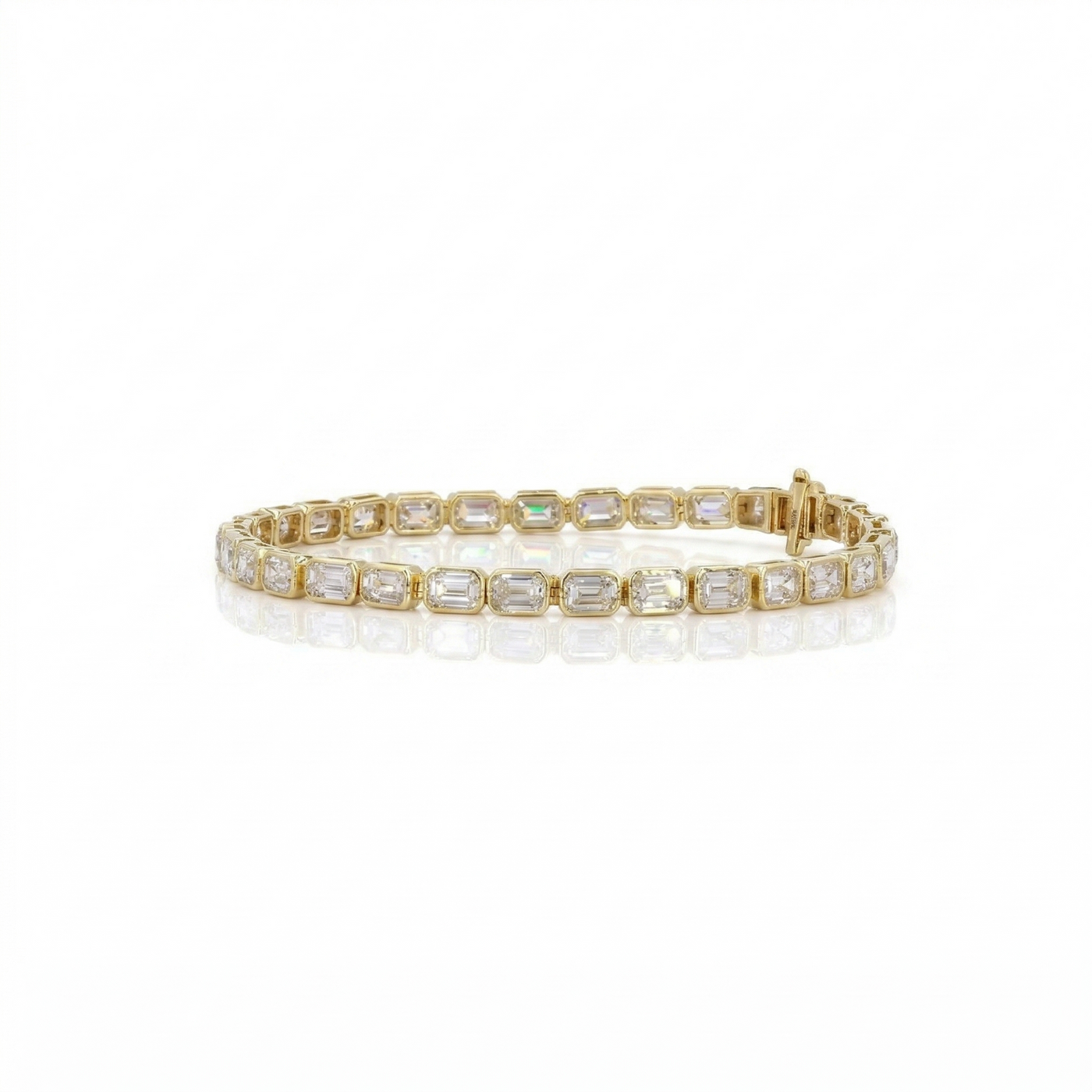 Emerald Cut Diamond Tennis Bracelet, view 4