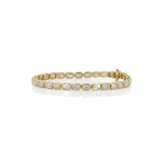 Emerald Cut Diamond Tennis Bracelet, view 4