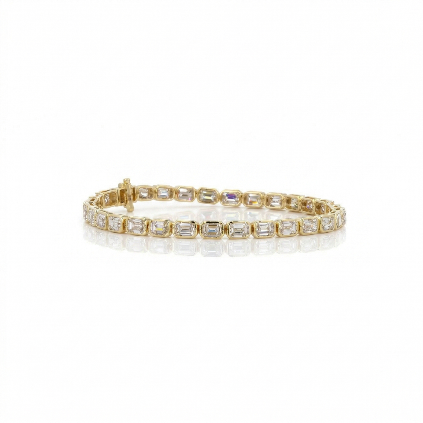 Emerald Cut Diamond Tennis Bracelet, view 3