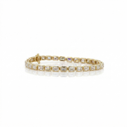 Emerald Cut Diamond Tennis Bracelet, view 3