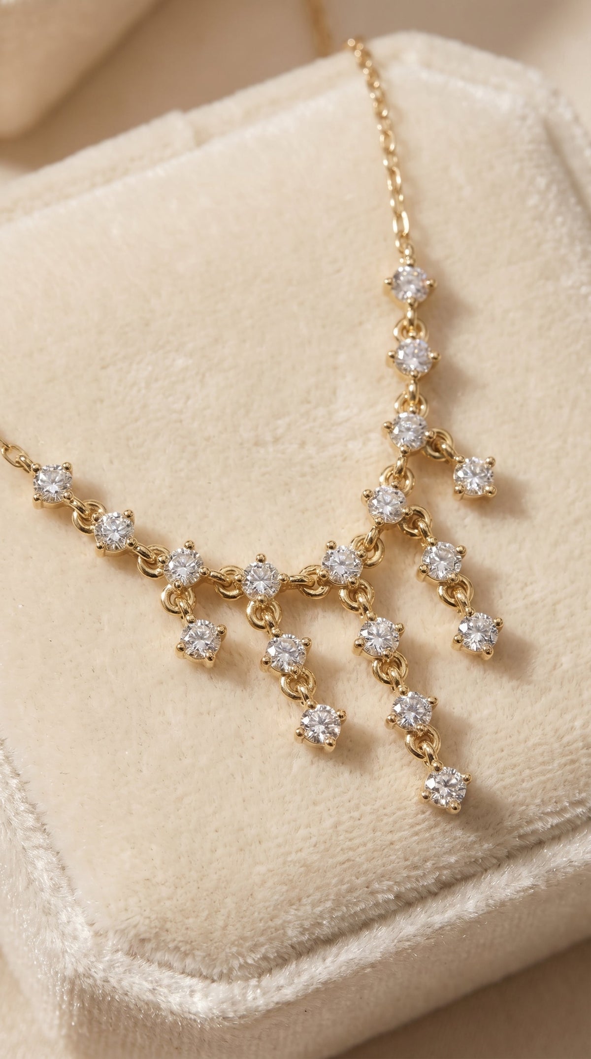 Round Diamond Fashion Necklaces, view 3