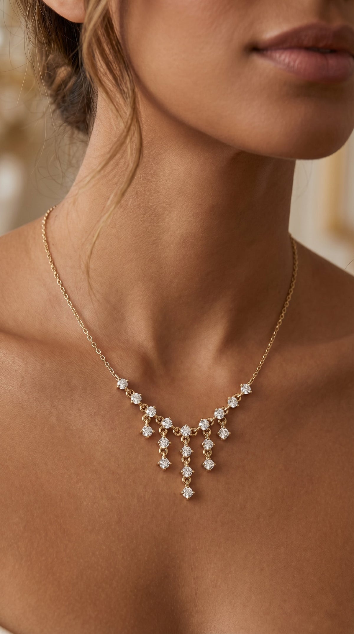 Round Diamond Fashion Necklaces, view 2