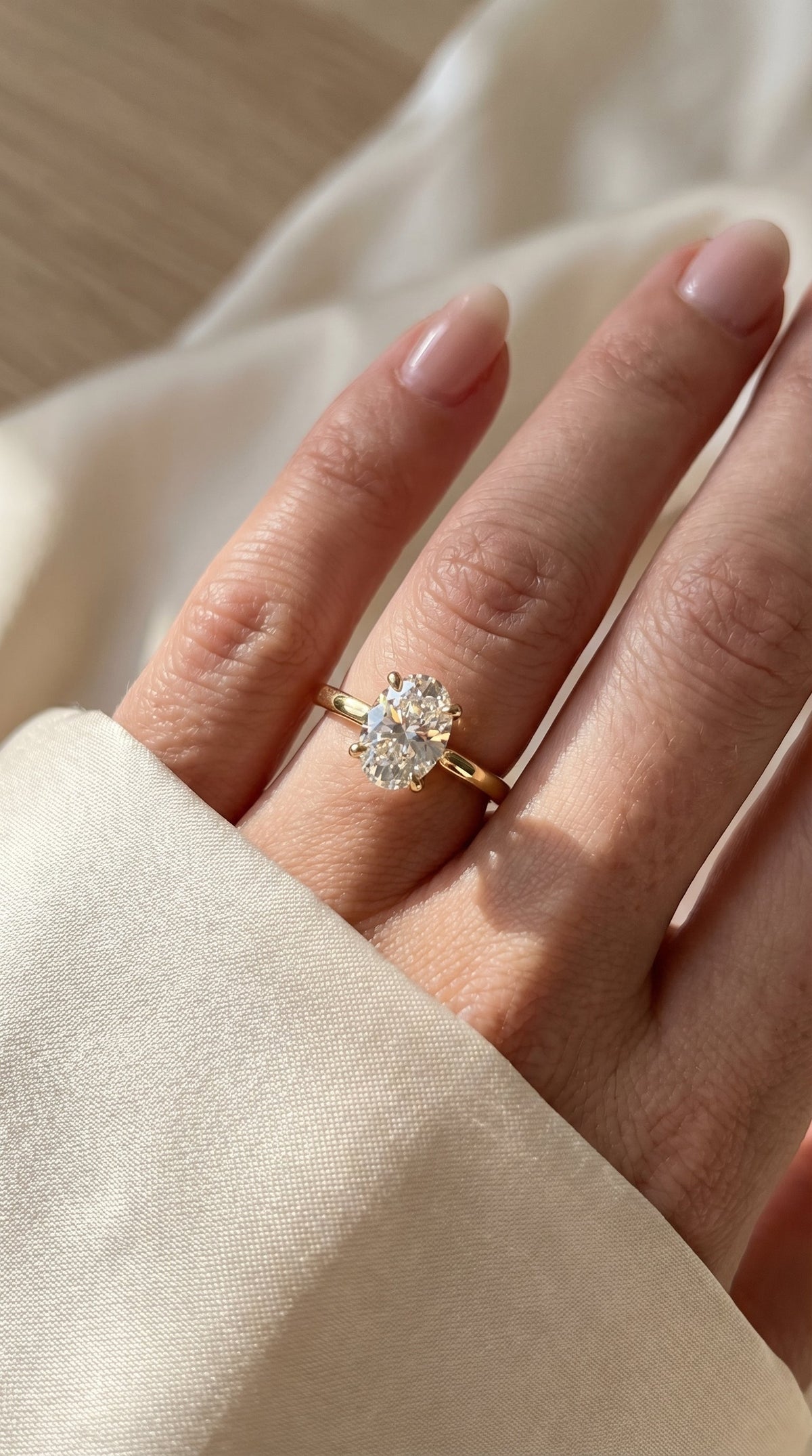 Classic Prong Solitaire Engagement Ring, view 2
