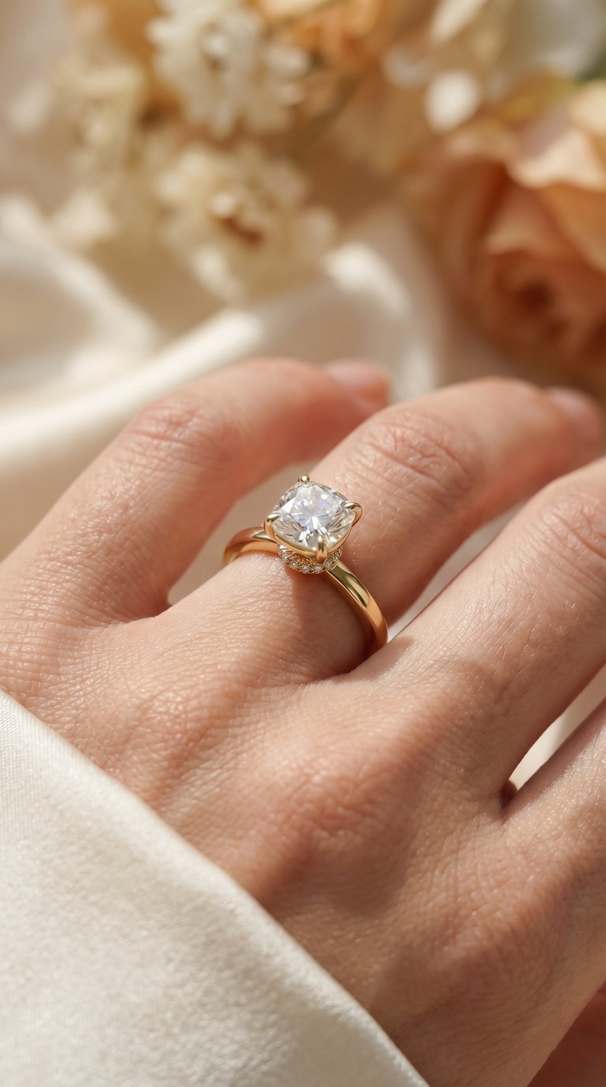 Velvet Aura Cushion Modified Brilliant Ring, view 2