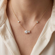 Round Diamond Minimalist Pendant, view 2