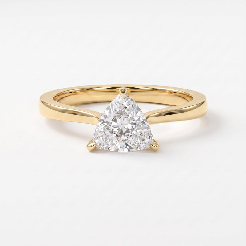 Trillion Cut Lab-Grown Diamond Solitaire Engagement Ring, view 1