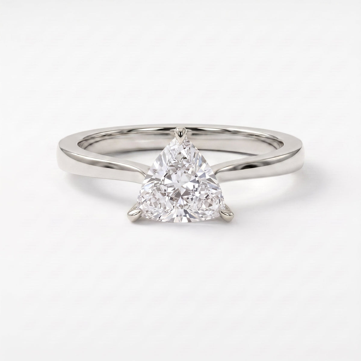 Trillion Cut Lab-Grown Diamond Solitaire Engagement Ring, view 2