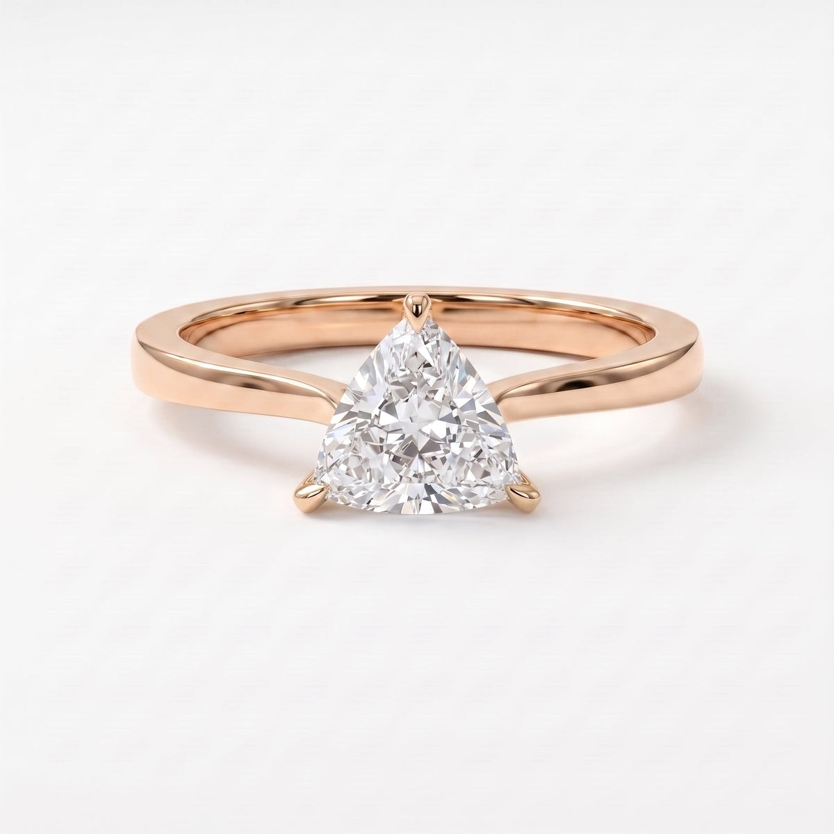 Trillion Cut Lab-Grown Diamond Solitaire Engagement Ring, view 6
