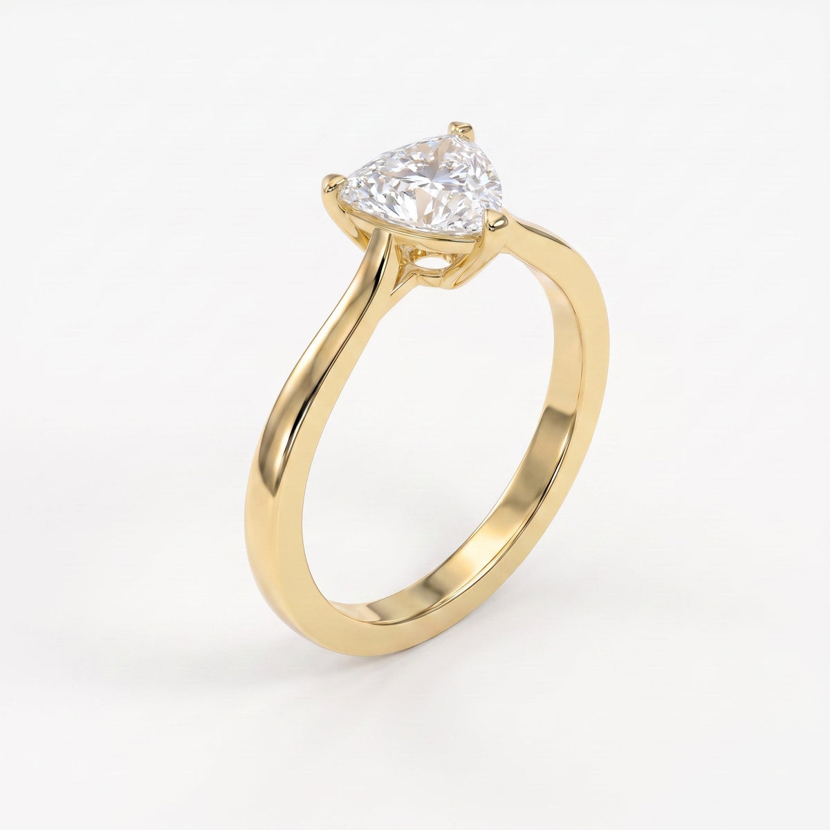 Trillion Cut Lab-Grown Diamond Solitaire Engagement Ring, view 3