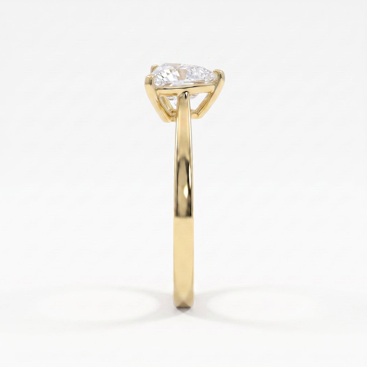 Trillion Cut Lab-Grown Diamond Solitaire Engagement Ring, view 4