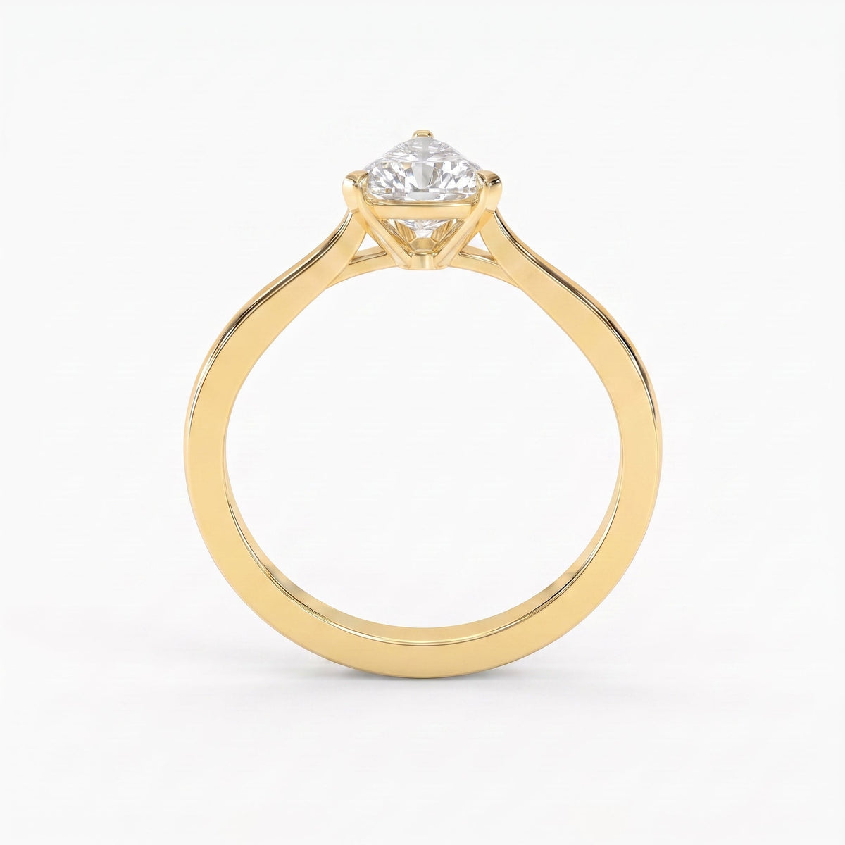 Trillion Cut Lab-Grown Diamond Solitaire Engagement Ring, view 5