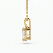 Oval Cut Diamond Solitaire Pendant Necklace, view 4