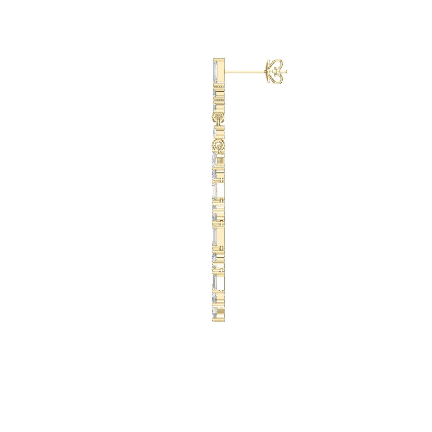 Diamond Circle Chandelier Fashion Earrings, view 4