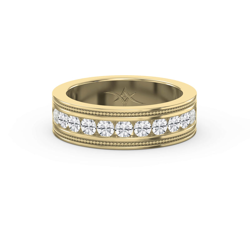Men’s Half Eternity Handmade Diamond Band ( 1.00-1.10 ct. ), view 1