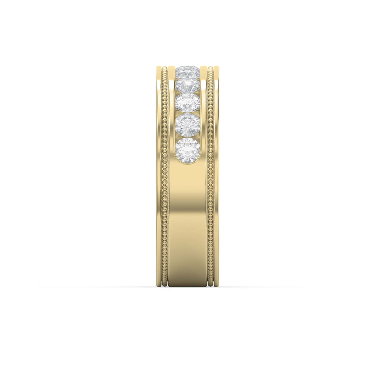 Men’s Half Eternity Handmade Diamond Band ( 1.00-1.10 ct. ), view 4