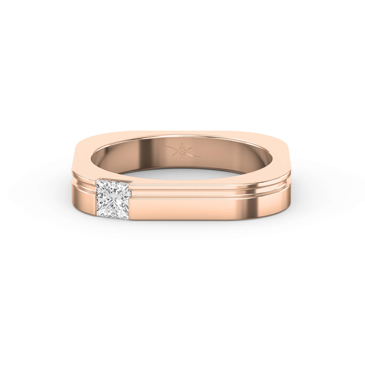 Square Ring for Men Masculine Brilliance diamond Band ( 0.40 -0.50 ct.), view 7