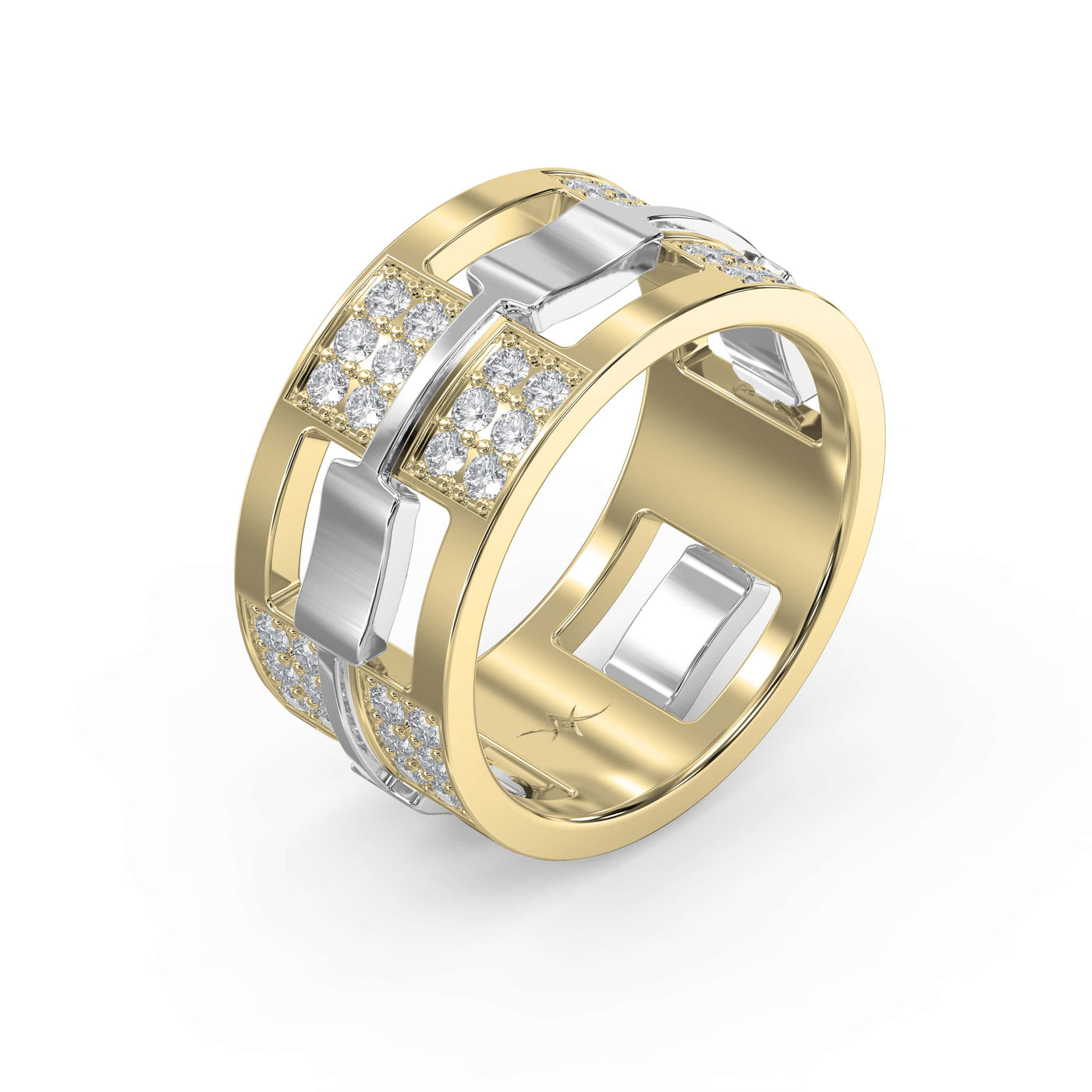Bold Men’s Wedding Diamond Band ( 1.50 Ct. ), view 3