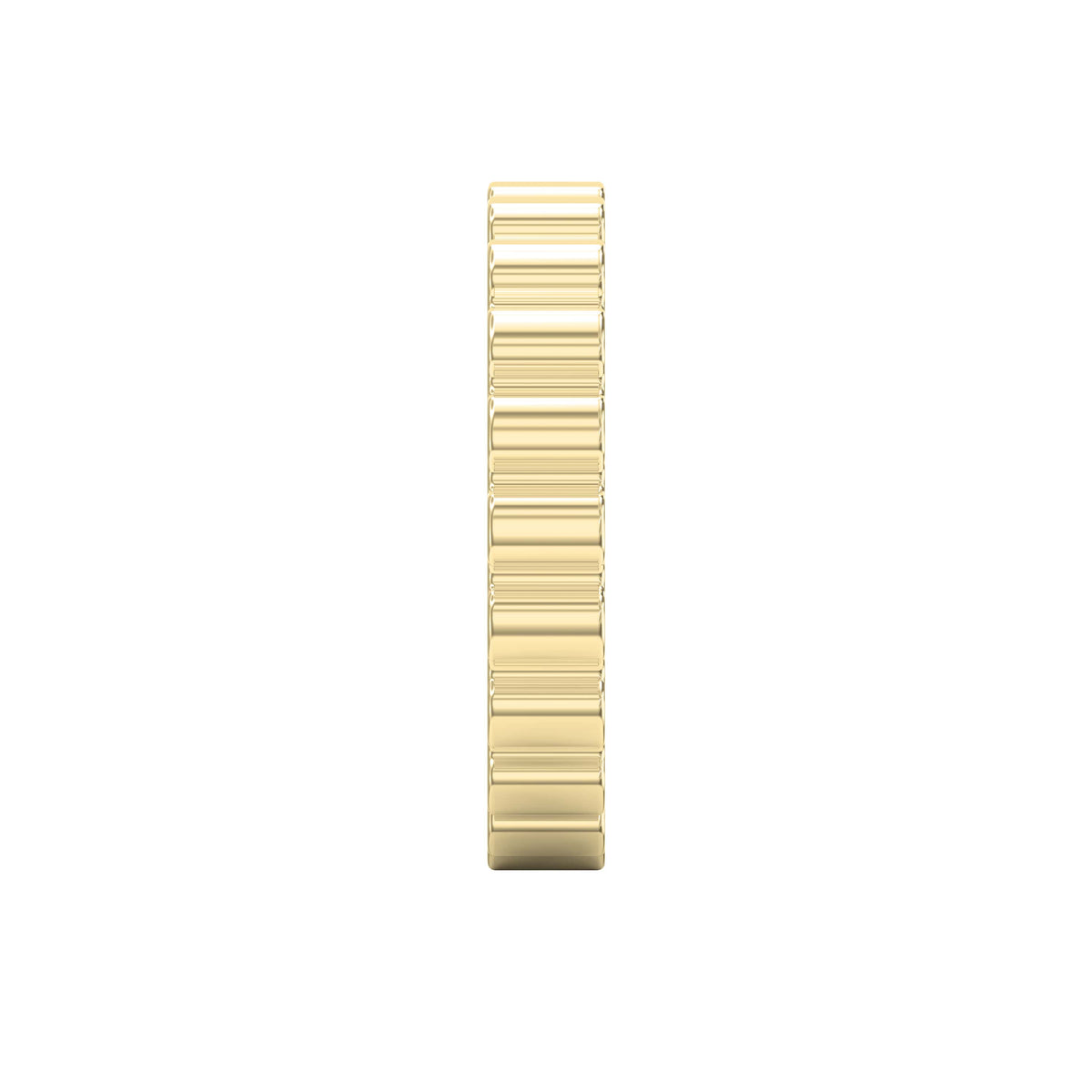 Fluted Wedding Metal Band, view 4