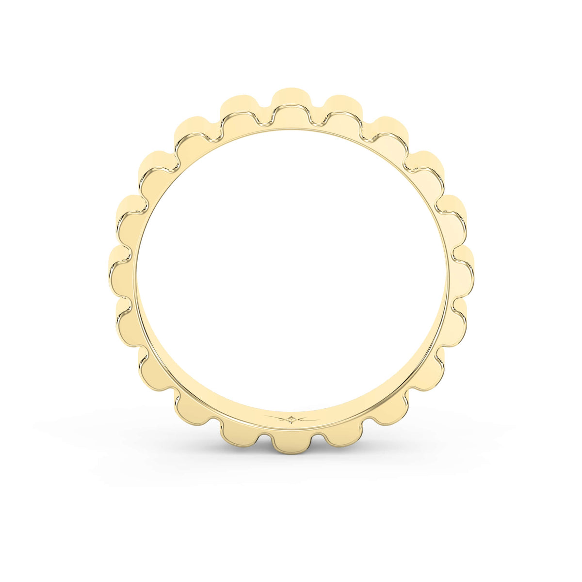 Fluted Wedding Metal Band, view 5