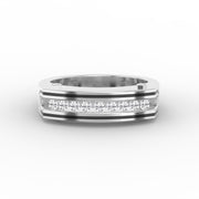 Round Diamond Onyx Channel Men's Ring ( 0.40 Ct. ), view 6