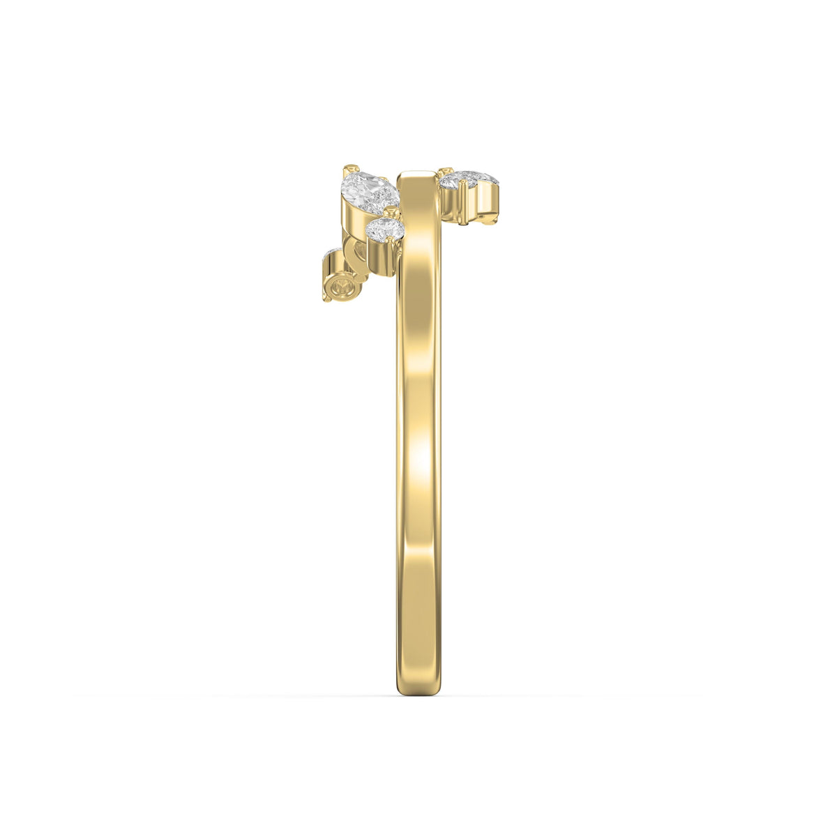 Minimalist Stacking Duo Diamond Band, view 4