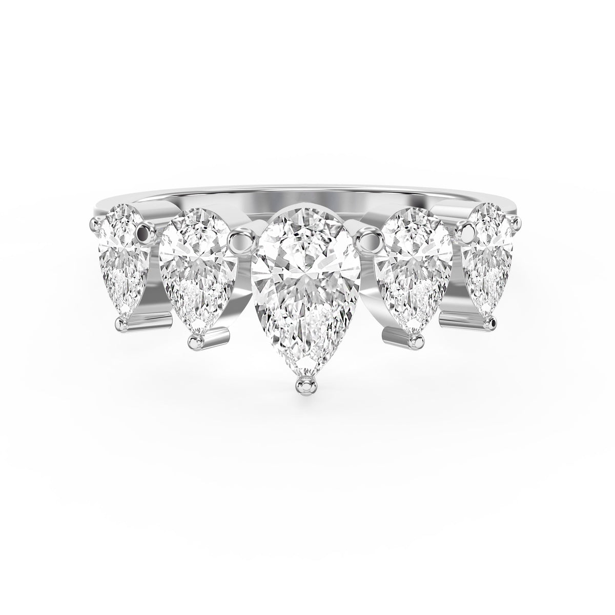 Eternal Glow Pear Cut Diamond Ring, view 6