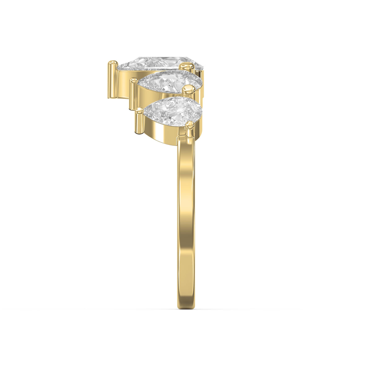 Eternal Glow Pear Cut Diamond Ring, view 4