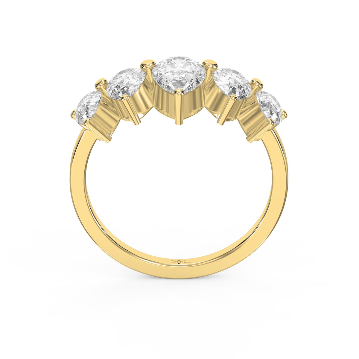 Eternal Glow Pear Cut Diamond Ring, view 5