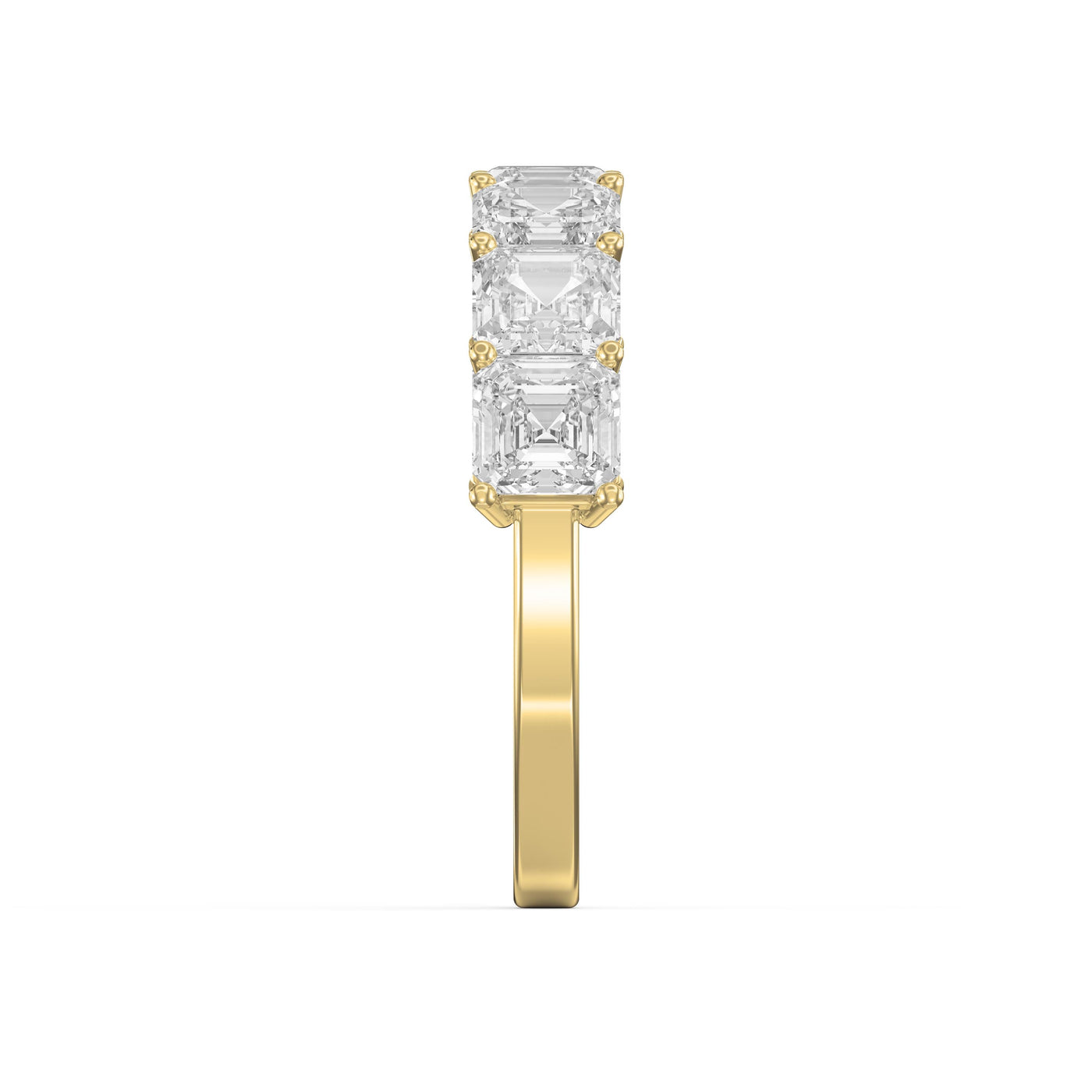 Asscher Cut Half Diamond Band, view 4