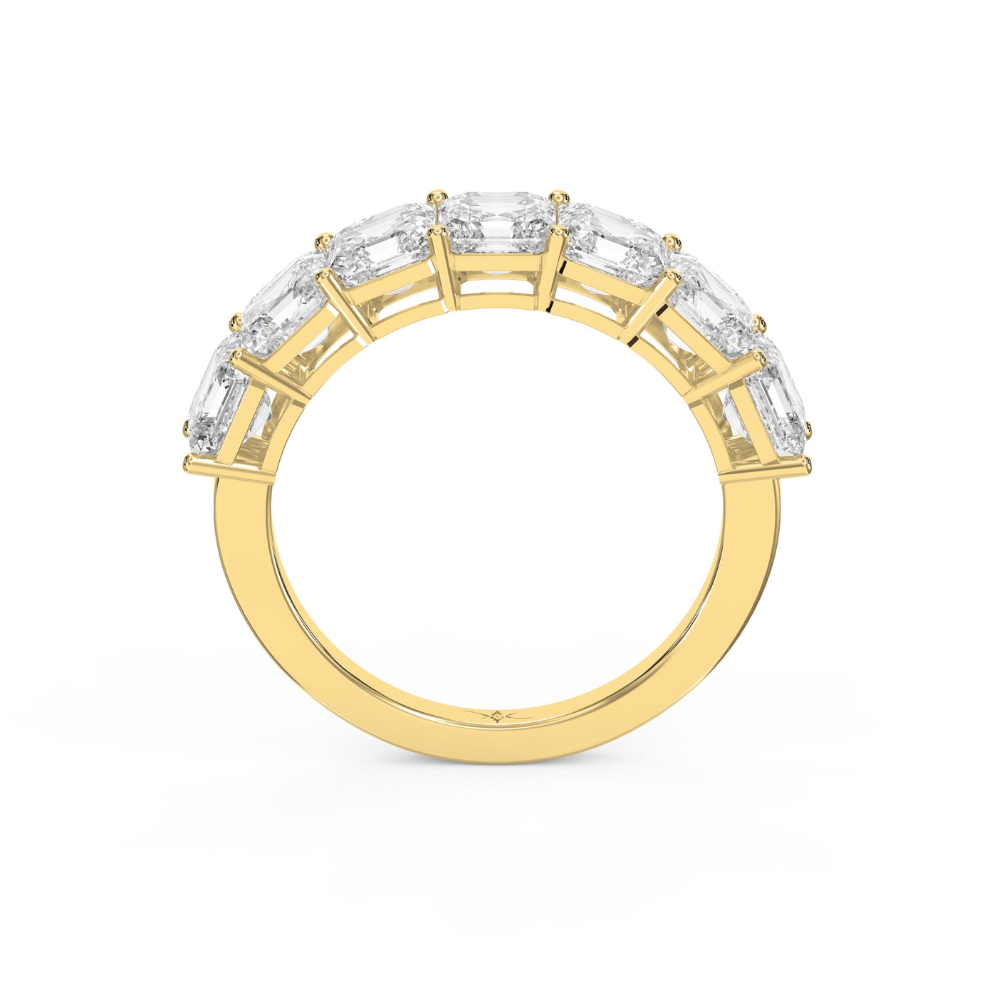 Asscher Cut Half Diamond Band, view 5