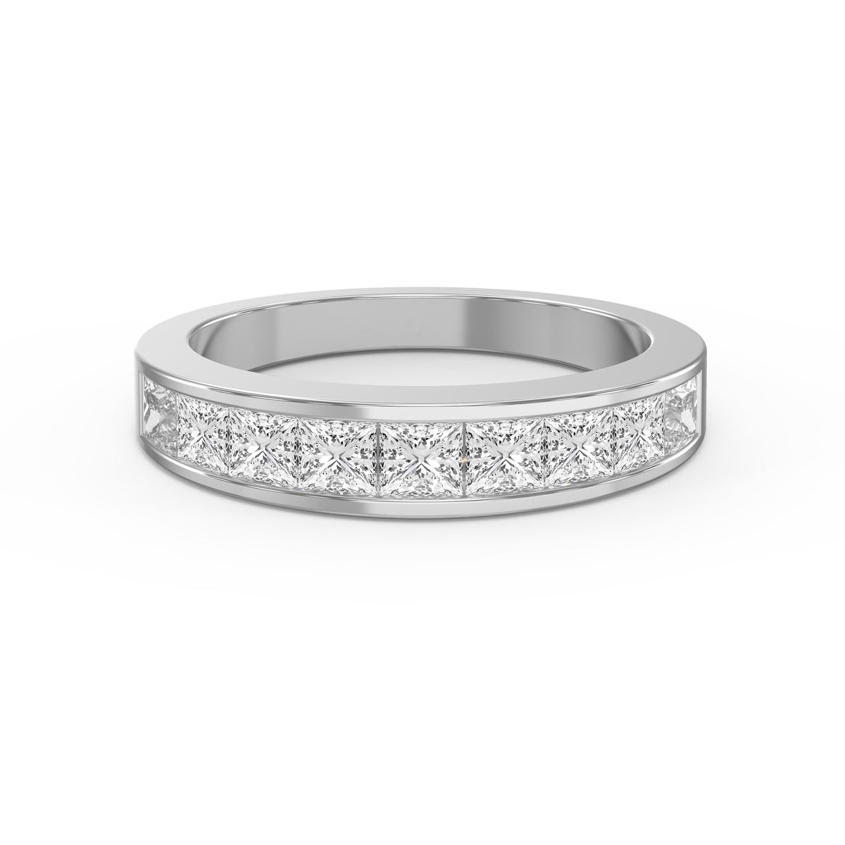 Princess Cut Channel Set Diamond Band, view 6