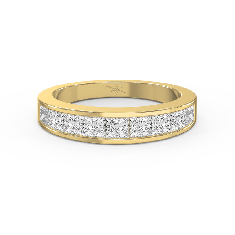 Princess Cut Channel Set Diamond Band, view 1