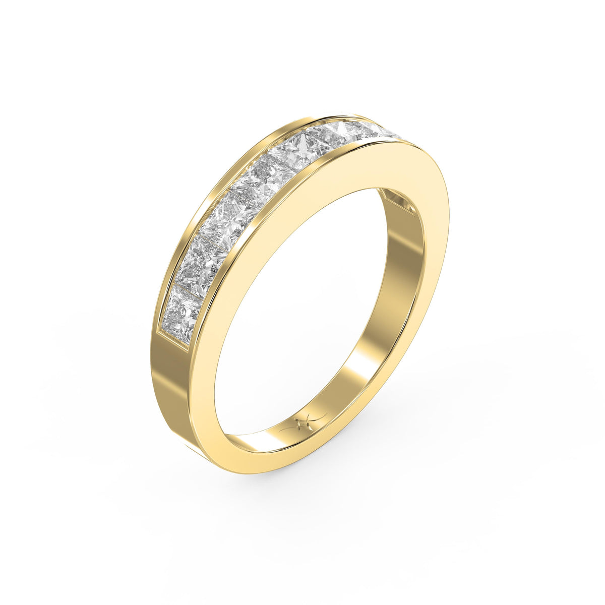 Princess Cut Channel Set Diamond Band, view 3
