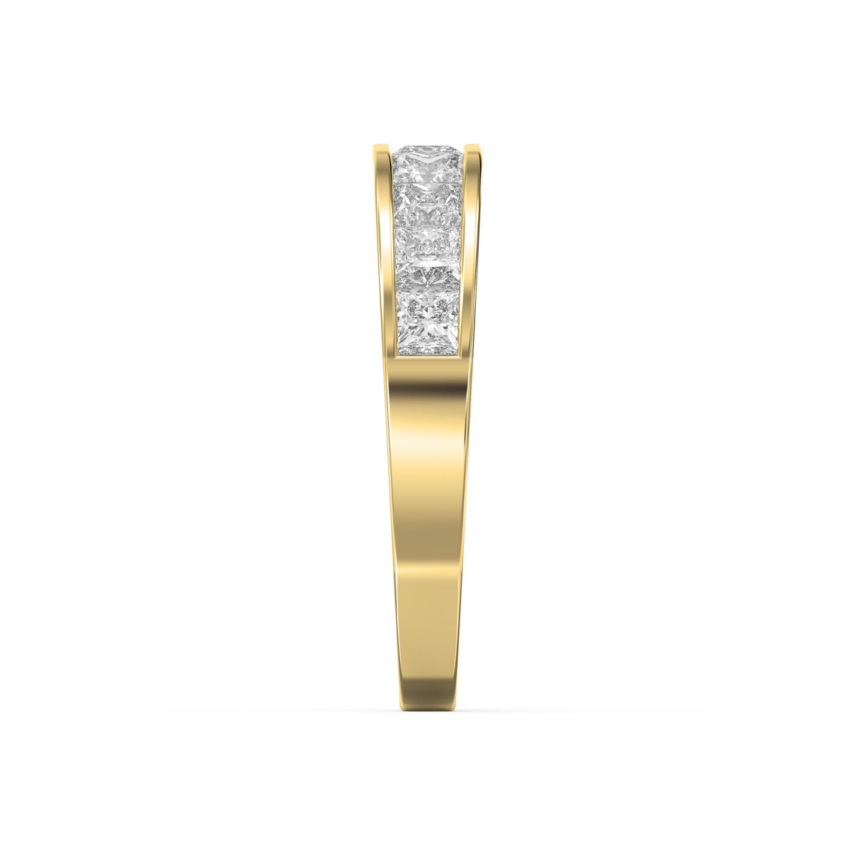 Princess Cut Channel Set Diamond Band, view 4