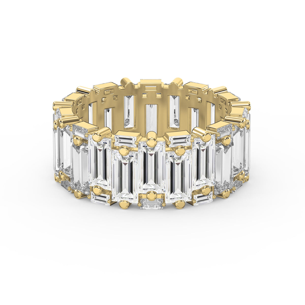 Wide Anniversary Baguette Diamond Ring, view 1