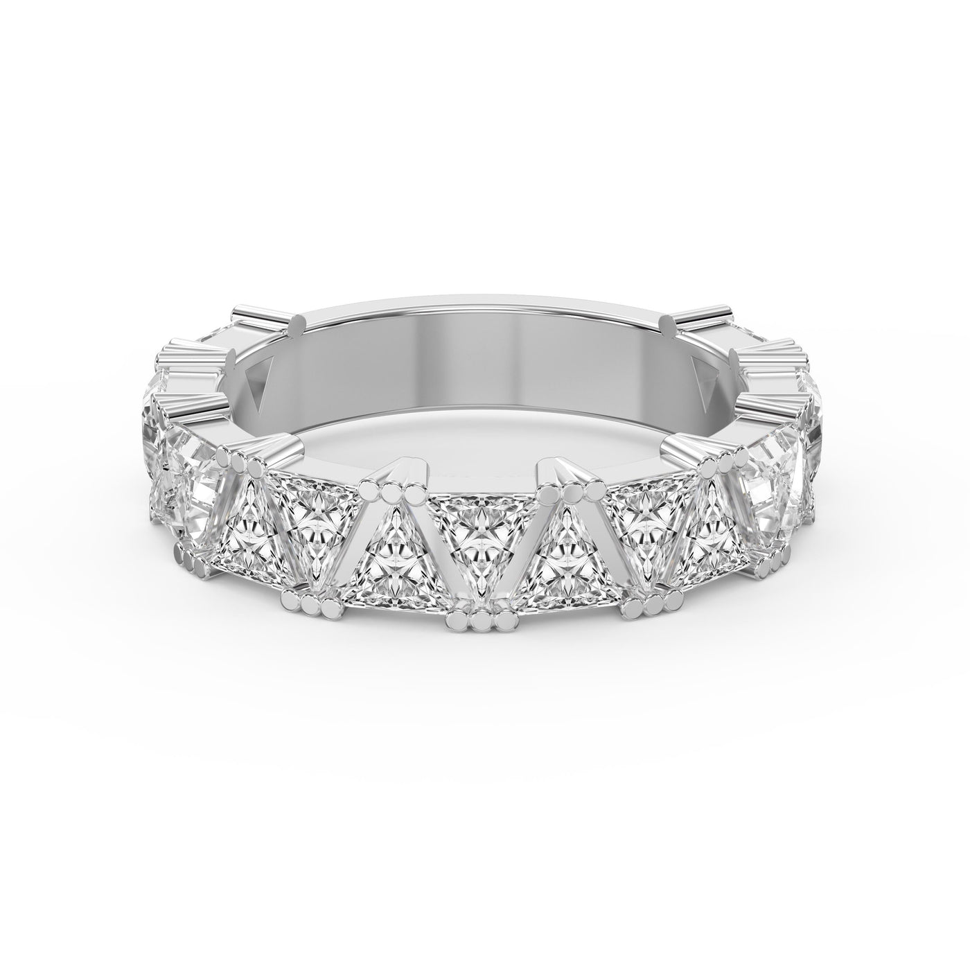 Trillion Cut Diamond In Criss Cross Setting, view 6