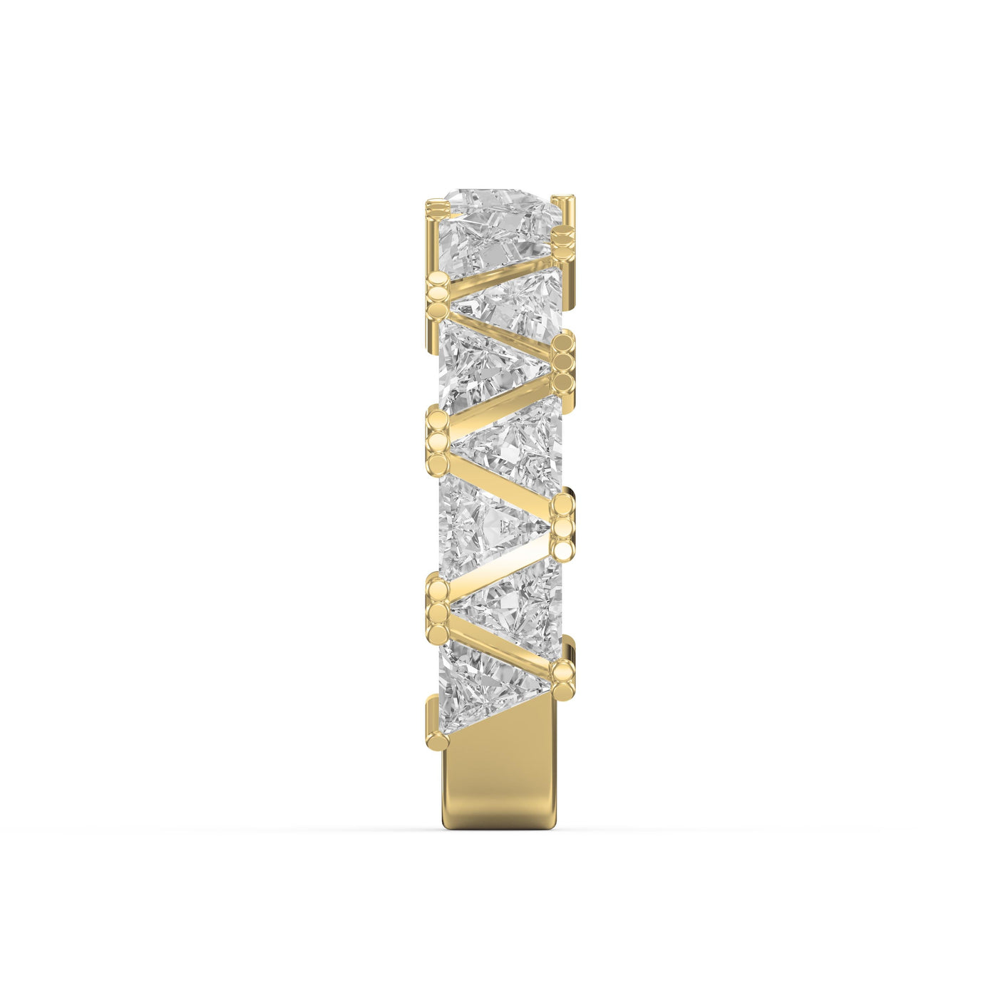 Trillion Cut Diamond In Criss Cross Setting, view 4