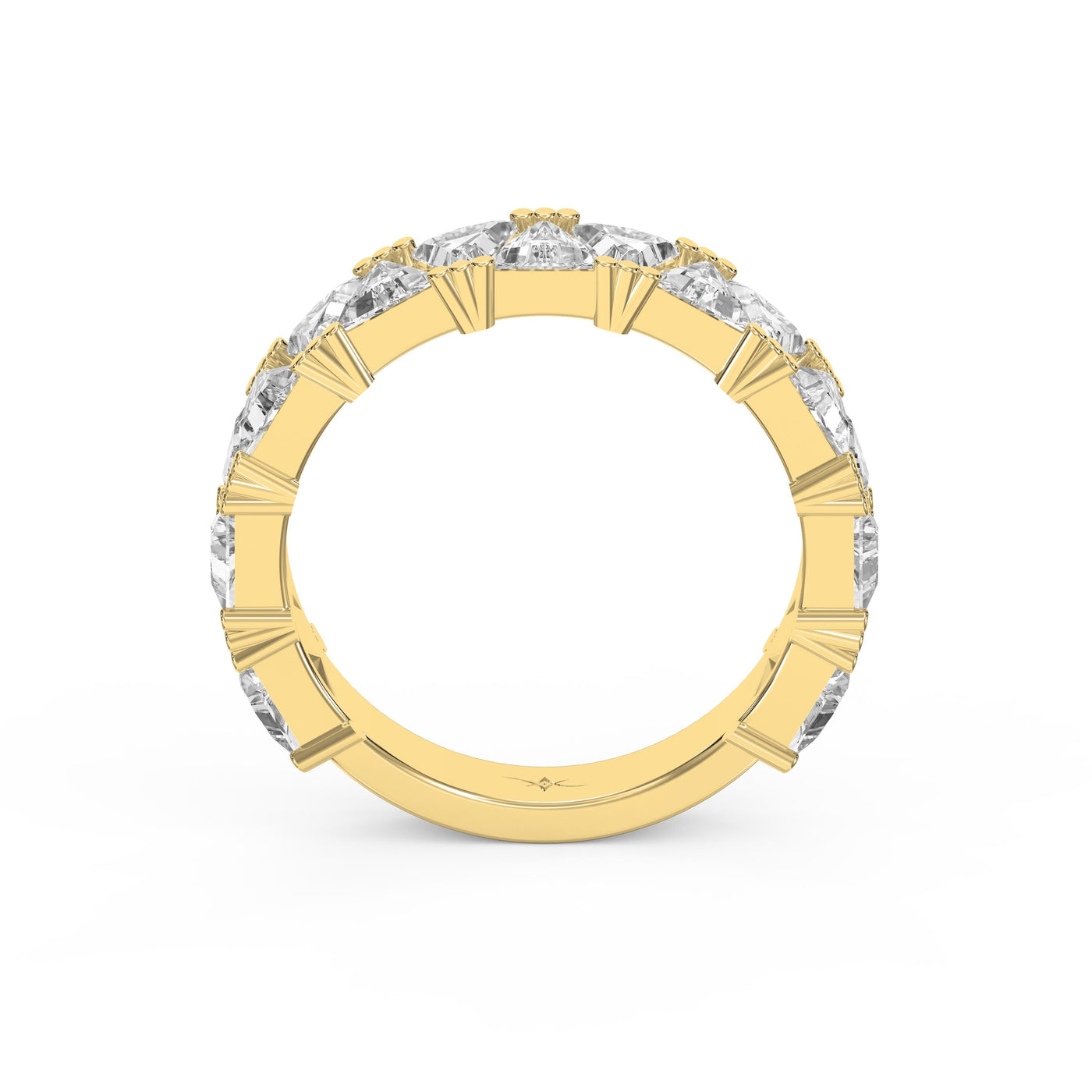 Trillion Cut Diamond In Criss Cross Setting, view 5